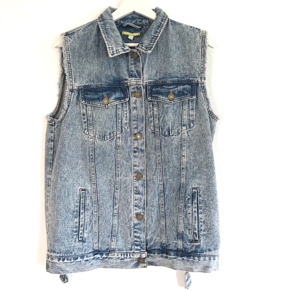 Gianni Bini S denim oversized  Vest